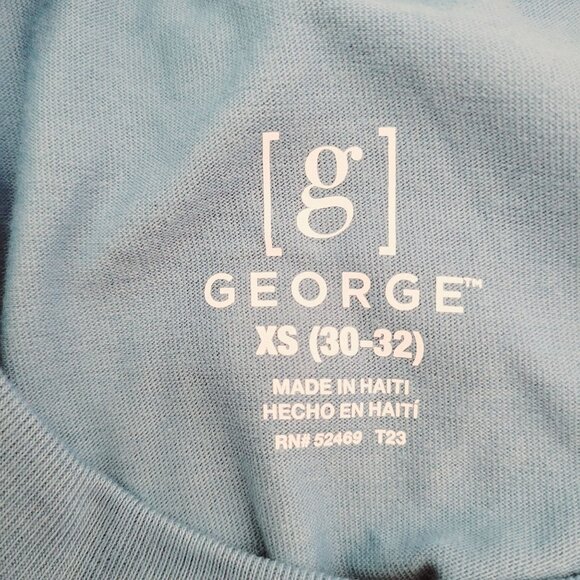George Men's Crew Neck Short Sleeve Moisture Wicking Tee Blue Ash X-Small - Picture 4 of 7